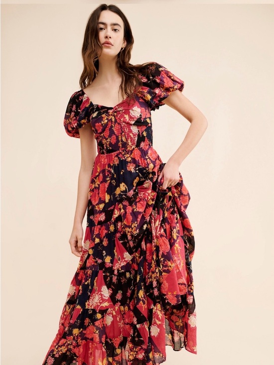Free People Dresses & Skirts - Free People Sundrenched Short Sleeve Maxi Dress